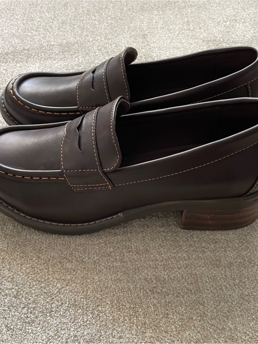 Eastland Dark Brown Leather Penny Loafers for Women